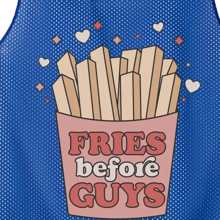 Fries Before Guys French Fires Lover Food Lover Valentines Gift Mesh Reversible Basketball Jersey Tank