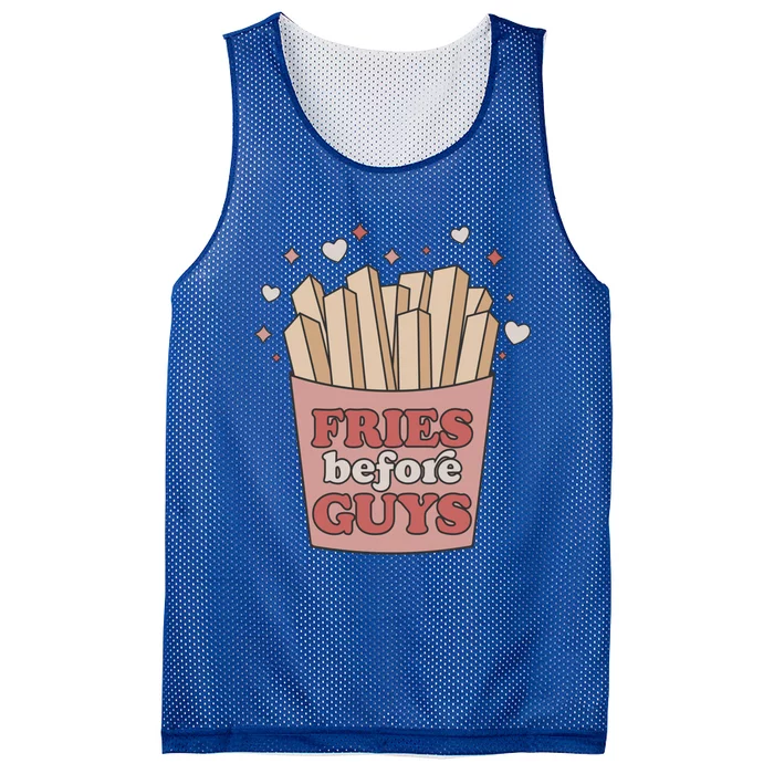 Fries Before Guys French Fires Lover Food Lover Valentines Gift Mesh Reversible Basketball Jersey Tank