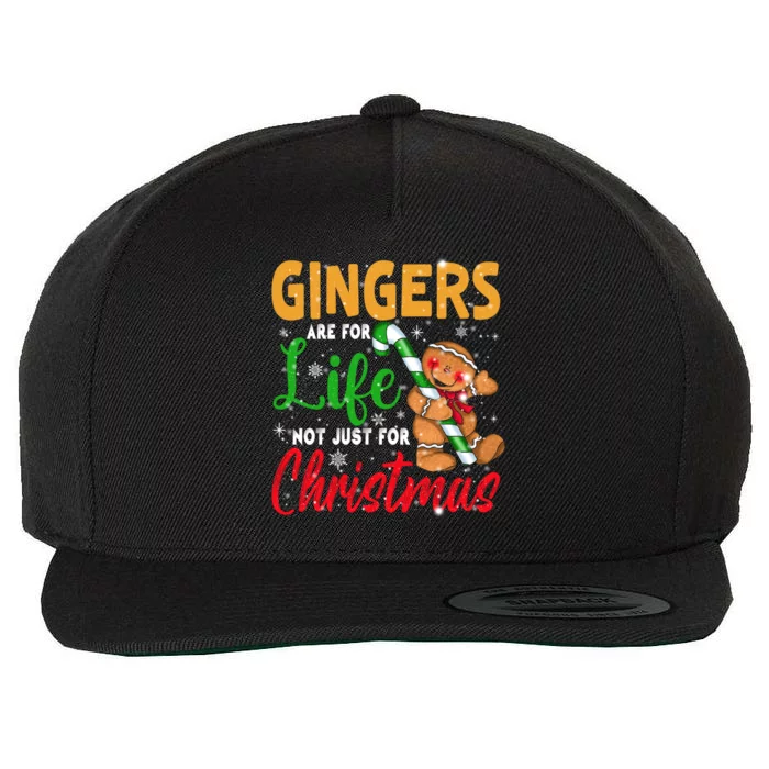 Funny Baking Gift Gingers Are For Life Not Just Christmas Gift Wool Snapback Cap