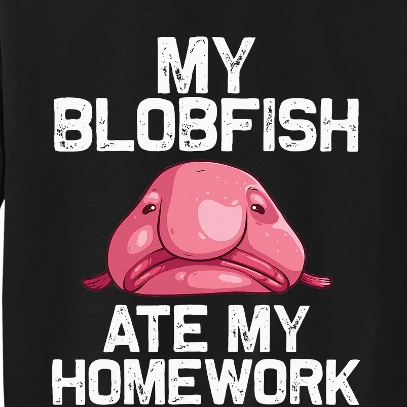 Funny Blobfish Gift Stuffed Sea Animal Lover Tall Sweatshirt