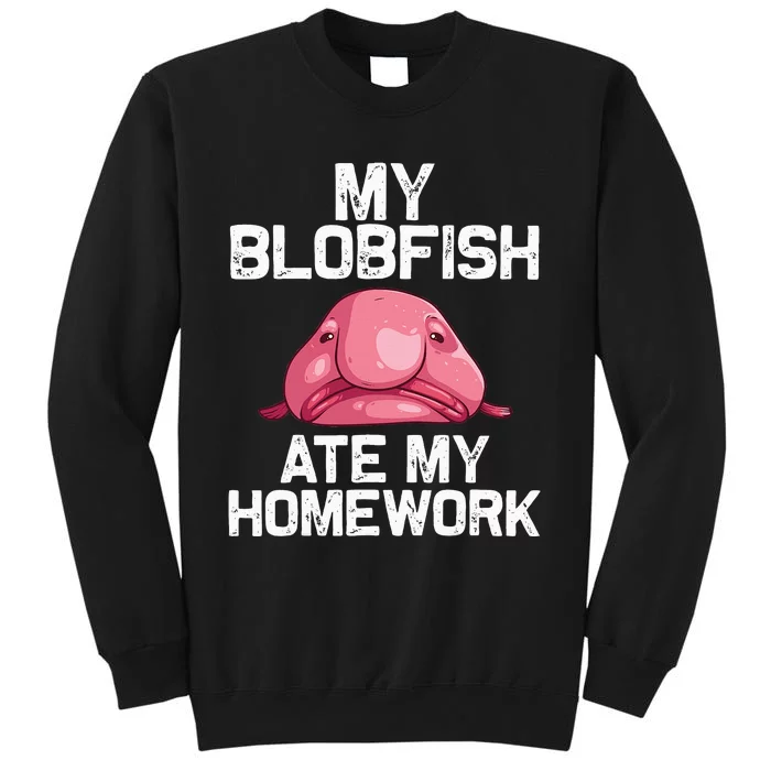 Funny Blobfish Gift Stuffed Sea Animal Lover Tall Sweatshirt