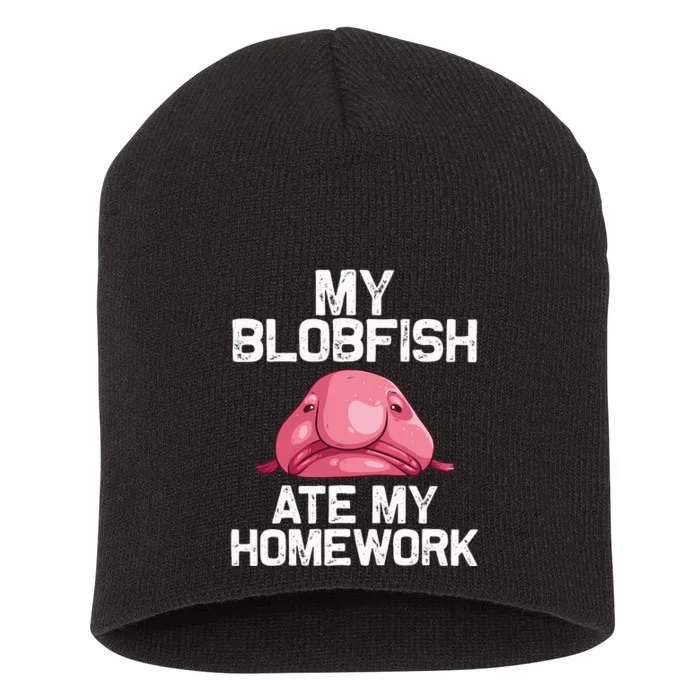 Funny Blobfish Gift Stuffed Sea Animal Lover Short Acrylic Beanie