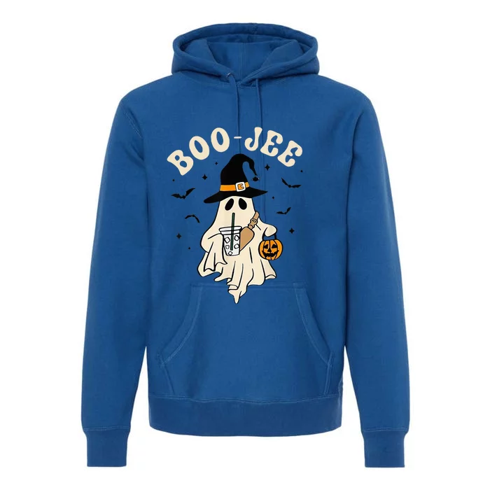 Funny Boojee Ghost Halloween Boo Jee Ghost Spooky Season Premium Hoodie