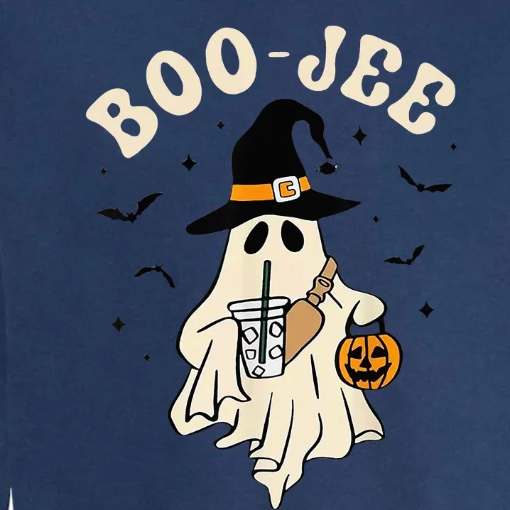 Funny Boojee Ghost Halloween Boo Jee Ghost Spooky Season Garment-Dyed Sweatshirt