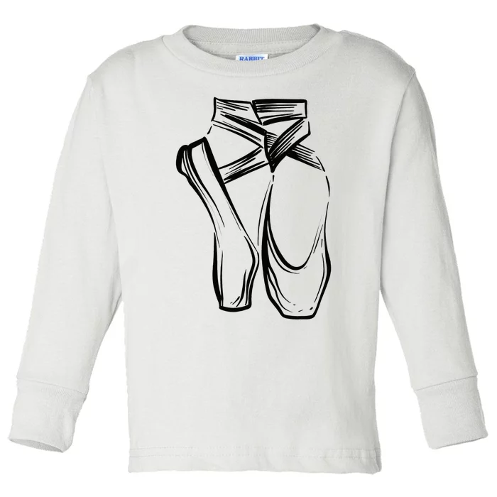 Funny Ballerina Gift Cool Dancer Ballet Pointe Shoes Toddler Long Sleeve Shirt