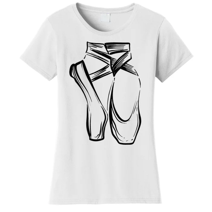 Funny Ballerina Gift Cool Dancer Ballet Pointe Shoes Women's T-Shirt