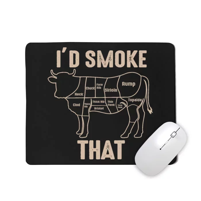 Funny BBQ Grilling Quote Cow Mousepad