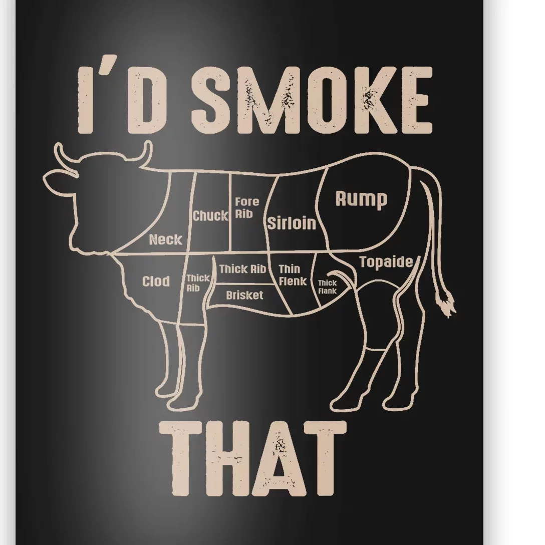 Funny BBQ Grilling Quote Cow Poster