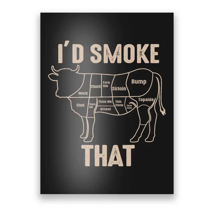 Funny BBQ Grilling Quote Cow Poster