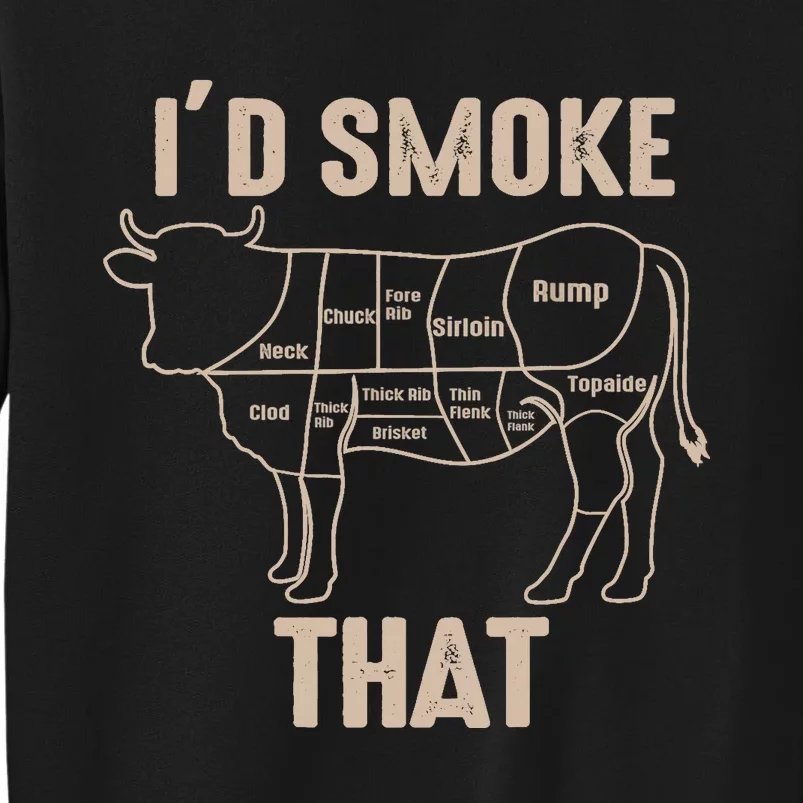 Funny BBQ Grilling Quote Cow Tall Sweatshirt