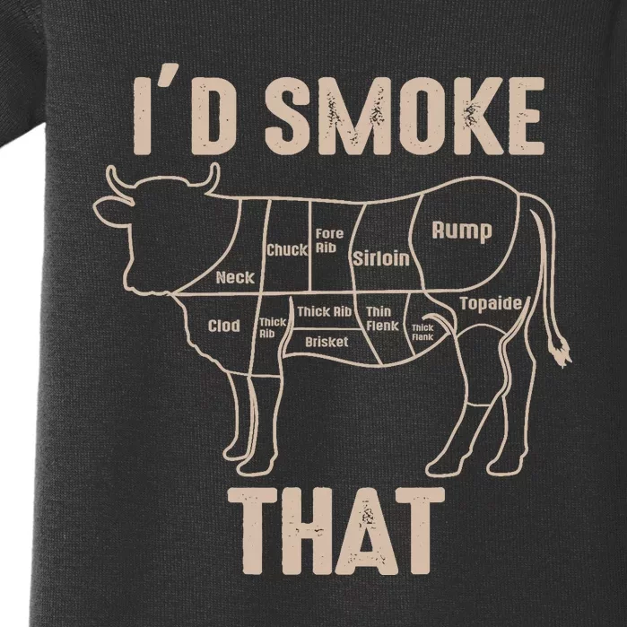 Funny BBQ Grilling Quote Cow Baby Bodysuit