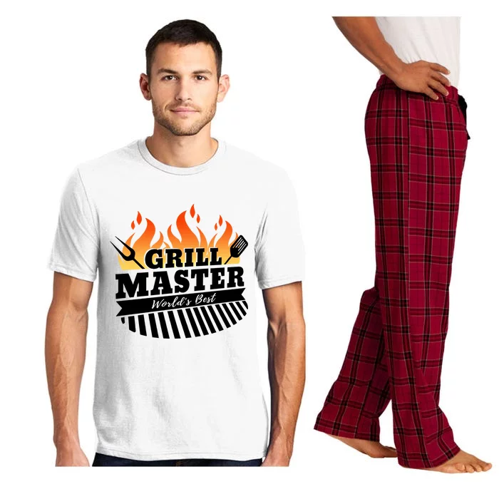 Funny Bbq Grill Master Worlds Best Grillfather Grillers Gift Pajama Set