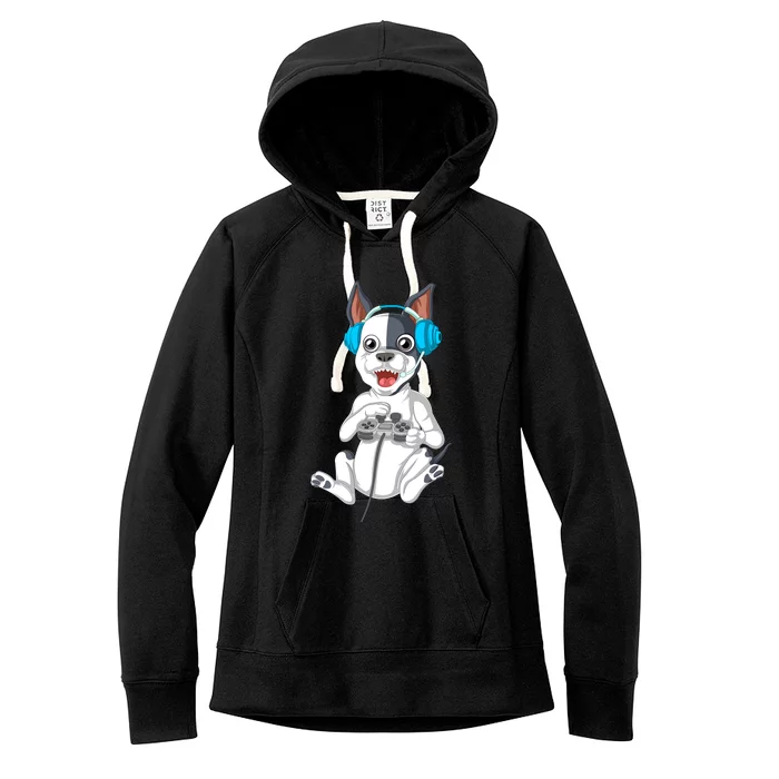 French Bulldog Gamer Women's Fleece Hoodie