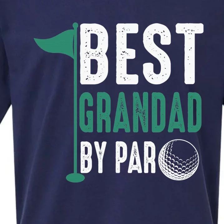 Funny Best Grandad By Par Father's Day Golf Gifts Grandpa Sueded Cloud Jersey T-Shirt