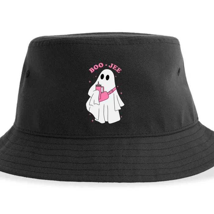 Funny Boojee Ghost Halloween Boo Jee Ghost Spooky Season Sustainable Bucket Hat