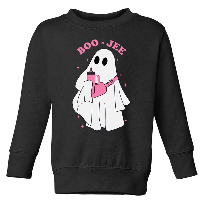 Funny Boojee Ghost Halloween Boo Jee Ghost Spooky Season Toddler Sweatshirt