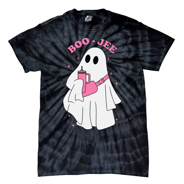 Funny Boojee Ghost Halloween Boo Jee Ghost Spooky Season Tie-Dye T-Shirt