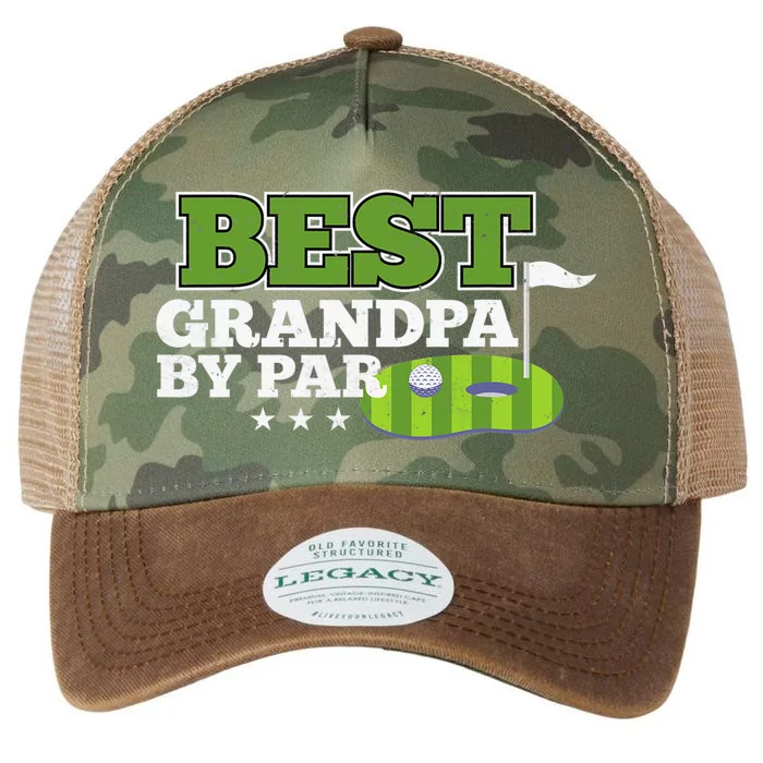 Funny Best Grandad By Par Father's Day Golf Gifts Grandpa Legacy Tie Dye Trucker Hat