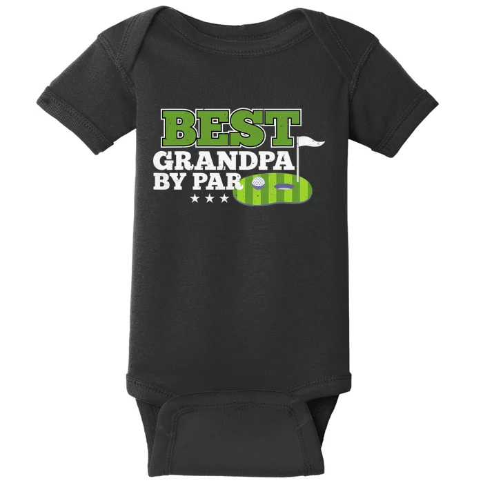 Funny Best Grandad By Par Father's Day Golf Gifts Grandpa Baby Bodysuit