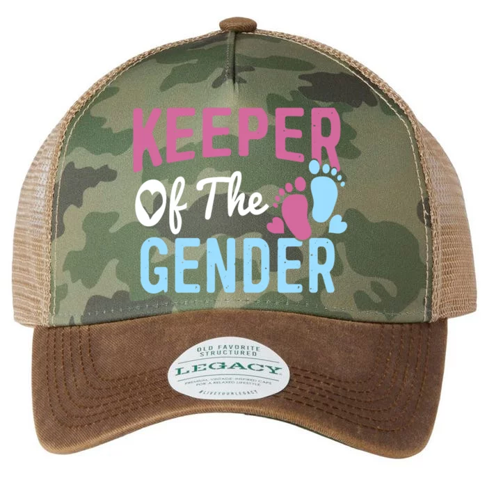 Funny Baby Gender Reveal - Keeper of the Gender Legacy Tie Dye Trucker Hat