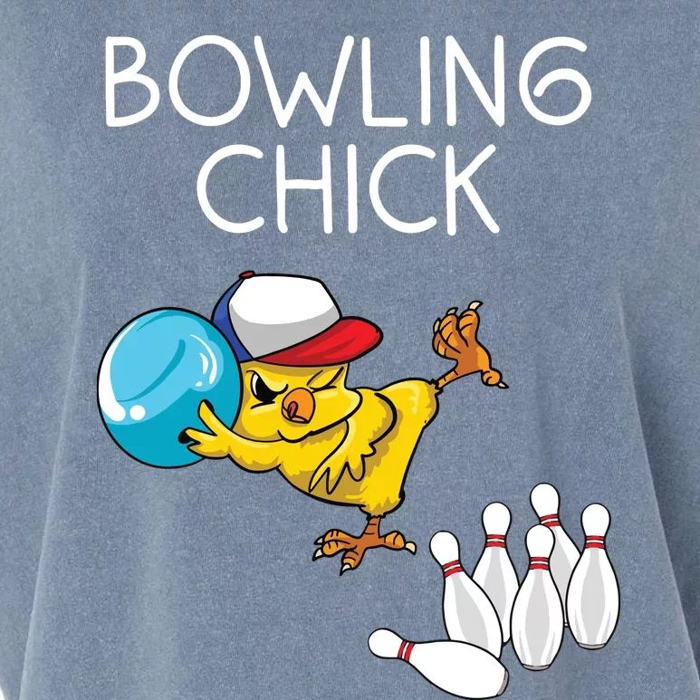 Funny Bowling Gift Women Cute Bowling Chick Sports Athlete Garment-Dyed Women's Muscle Tee