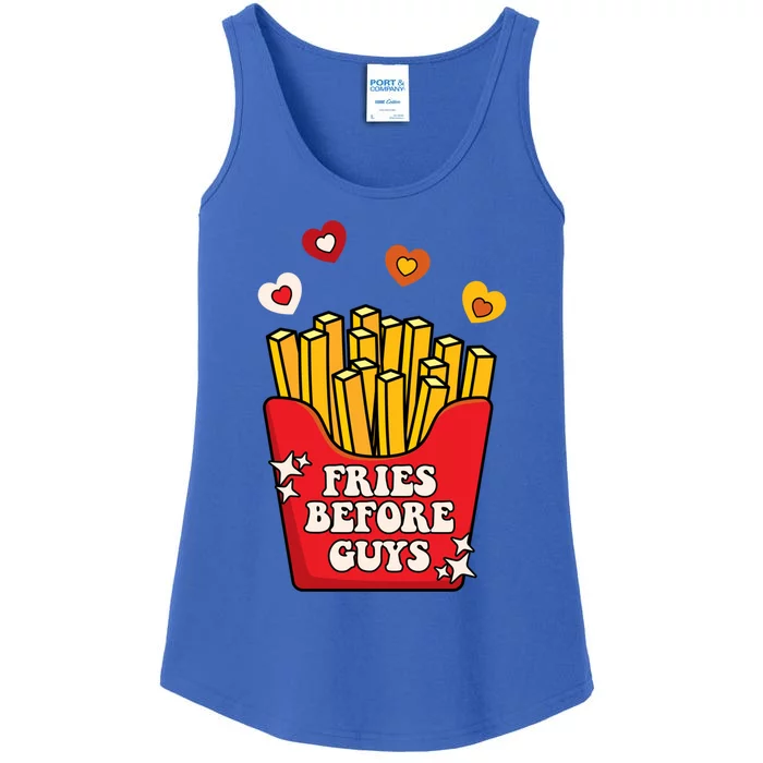 Fries Before Guys: Valentines Present Girls Dating Gift Ladies Essential Tank