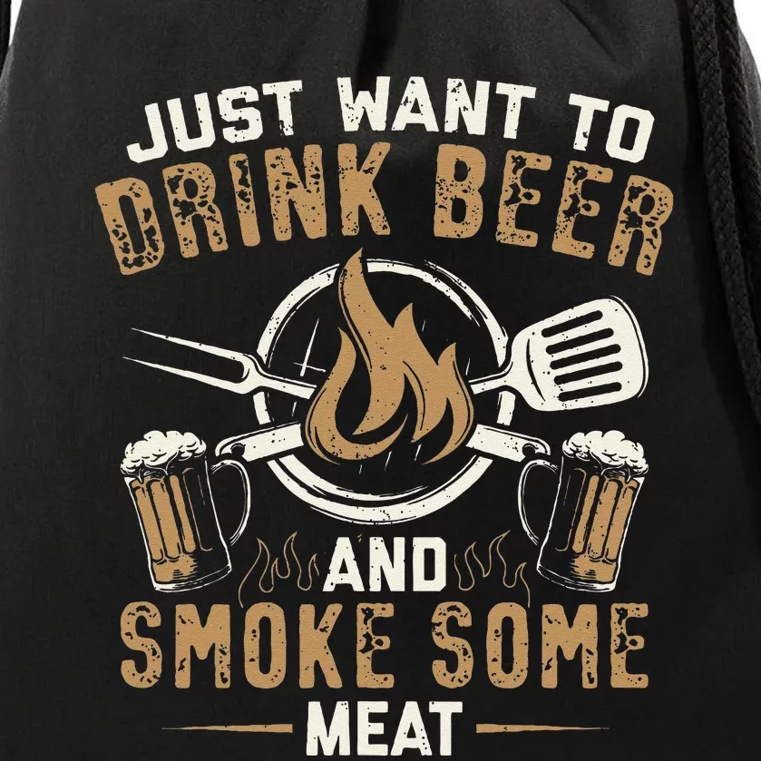 Funny BBQ Grill Chef Grilling Master Barbecue Lover BBQ Drawstring Bag