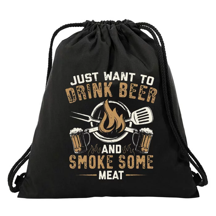 Funny BBQ Grill Chef Grilling Master Barbecue Lover BBQ Drawstring Bag