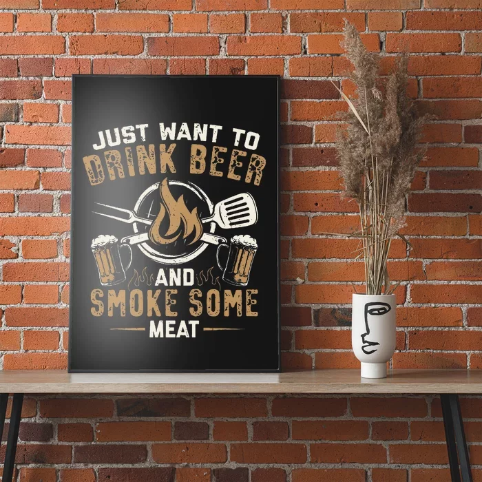 Funny BBQ Grill Chef Grilling Master Barbecue Lover BBQ Poster