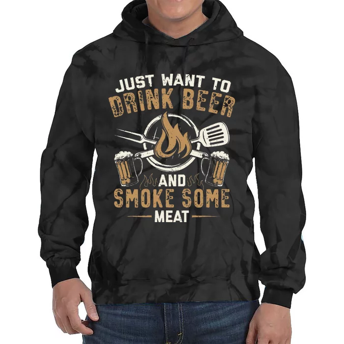 Funny BBQ Grill Chef Grilling Master Barbecue Lover BBQ Tie Dye Hoodie