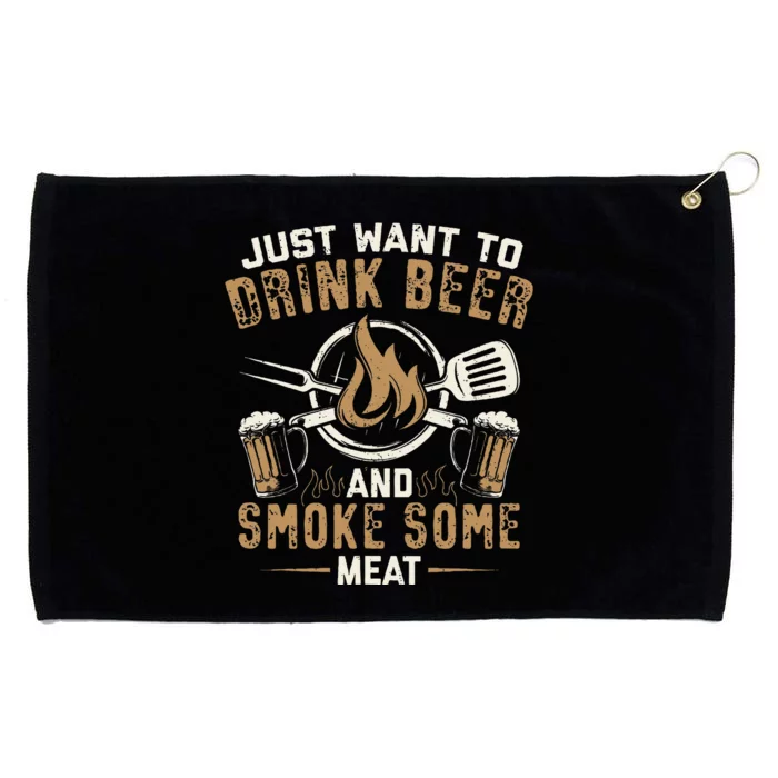 Funny BBQ Grill Chef Grilling Master Barbecue Lover BBQ Grommeted Golf Towel