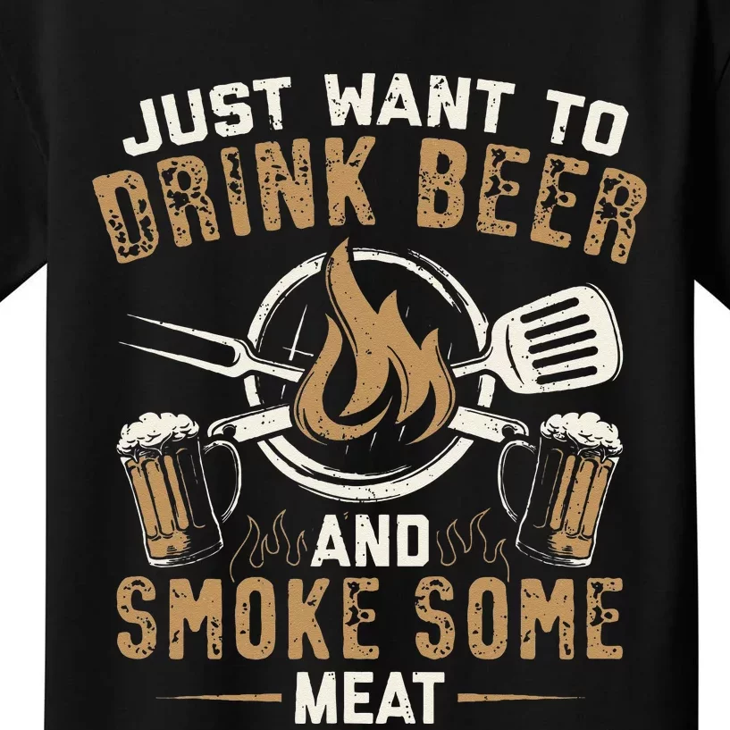 Funny BBQ Grill Chef Grilling Master Barbecue Lover BBQ Kids T-Shirt