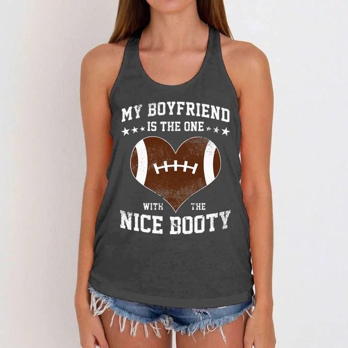 Football Boyfriend Girlfriend Girl Women's Knotted Racerback Tank