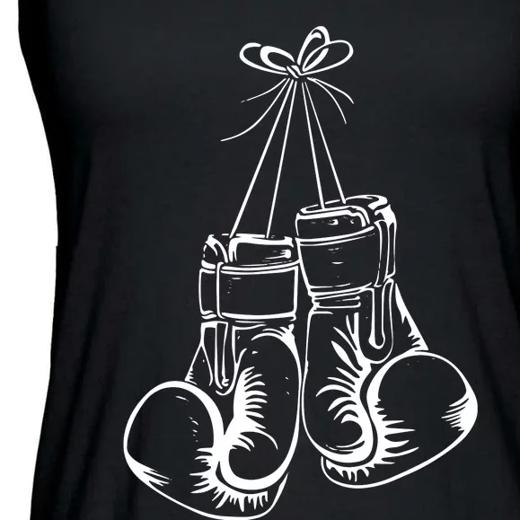 Funny Boxing Gift For Boxer Gloves Boxing Athletes Ladies Essential Flowy Tank