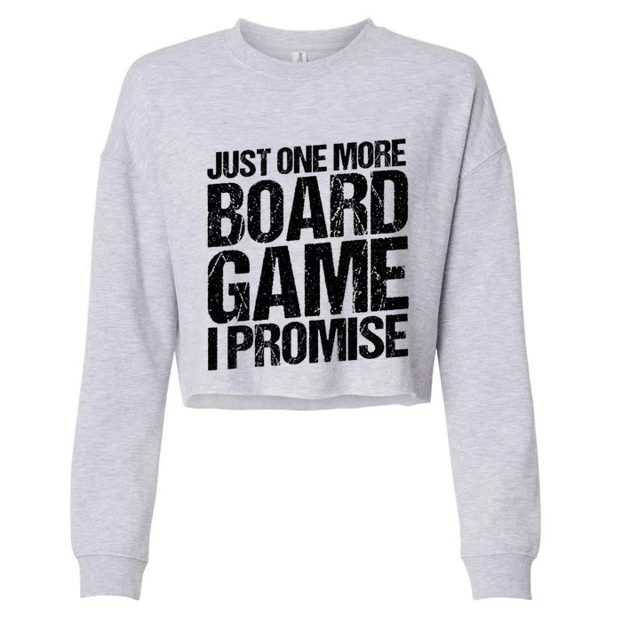 Funny Board Gamer Graphic Design Game Night Board Gamer Gift Cropped Pullover Crew