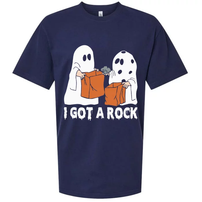 Funny Boo Ghost Scary I Got A Rock Halloween Sueded Cloud Jersey T-Shirt