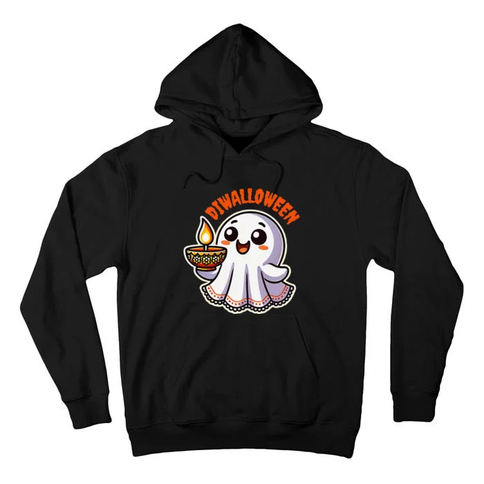 Fun Boo Ghost Lantern Diwali Deepavali Halloween Diwalloween Tall Hoodie