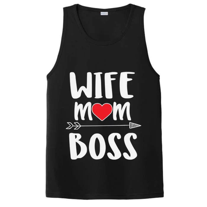 Funny Boss Gift Wife Mom Boss Gift Performance Tank