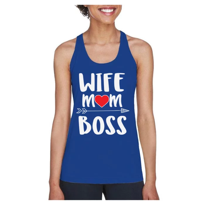 Funny Boss Gift Wife Mom Boss Gift Women's Racerback Tank