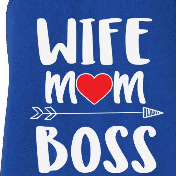 Funny Boss Gift Wife Mom Boss Gift Women's Racerback Tank