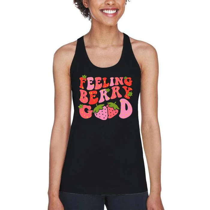 Feeling Berry Good Strawberry Festival Season Women's Racerback Tank