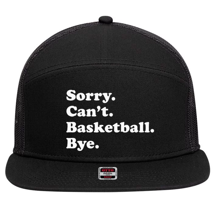 Funny Basketball Gift For Men Women 7 Panel Mesh Trucker Snapback Hat