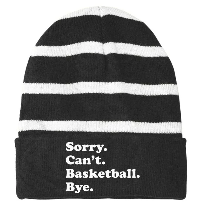 Funny Basketball Gift For Men Women Striped Beanie with Solid Band