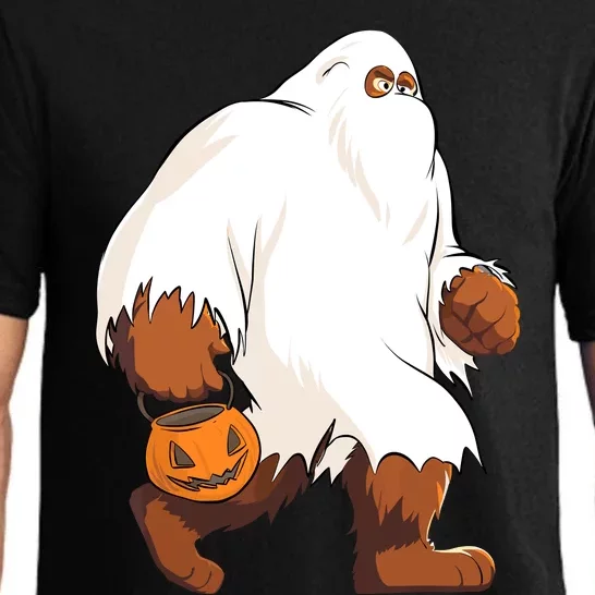 Funny Bigfoot Ghost Halloween Costume Pajama Set