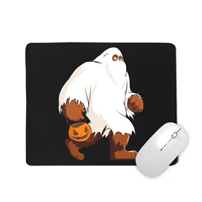 Funny Bigfoot Ghost Halloween Costume Mousepad