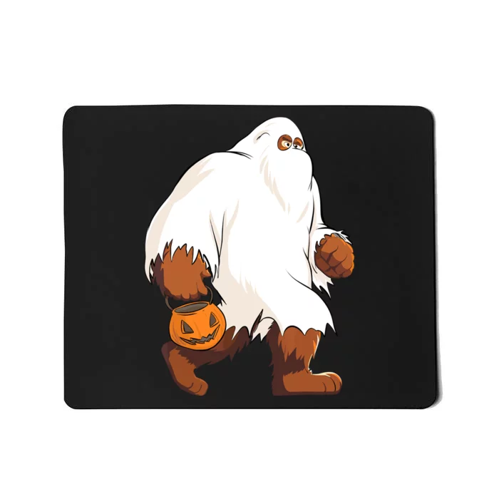 Funny Bigfoot Ghost Halloween Costume Mousepad