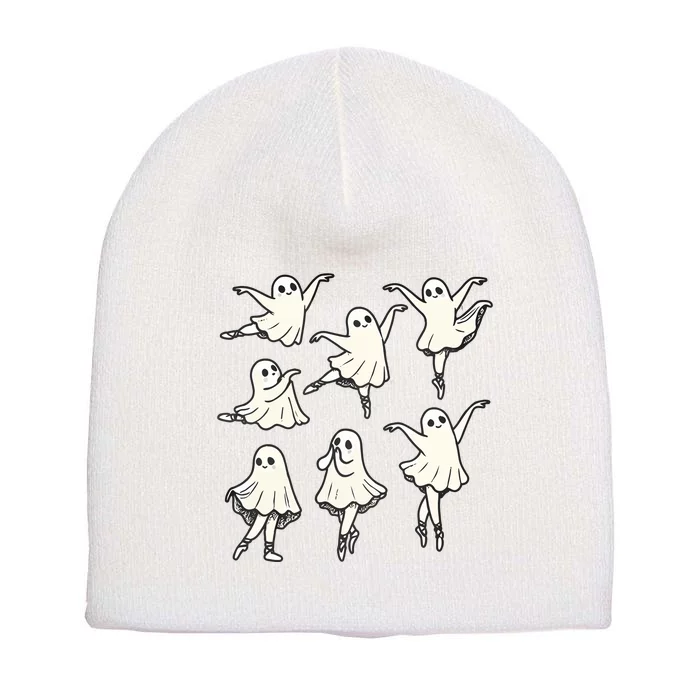 Funny Ballet Ghost Halloween Funny Dancer Short Acrylic Beanie