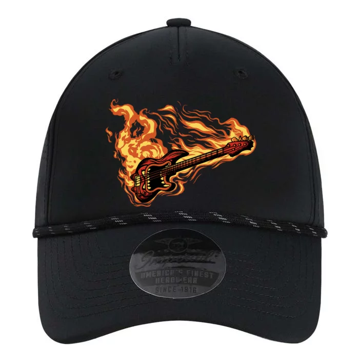 Fire Bass Guitar Rock Musician Performance The Dyno Cap