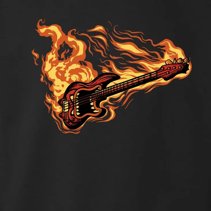 Fire Bass Guitar Rock Musician Toddler Hoodie