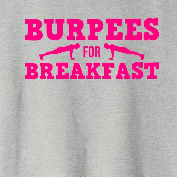 Funny Burpees Gift Cute Burpees For Breakfast Gift Women's Crop Top Tee